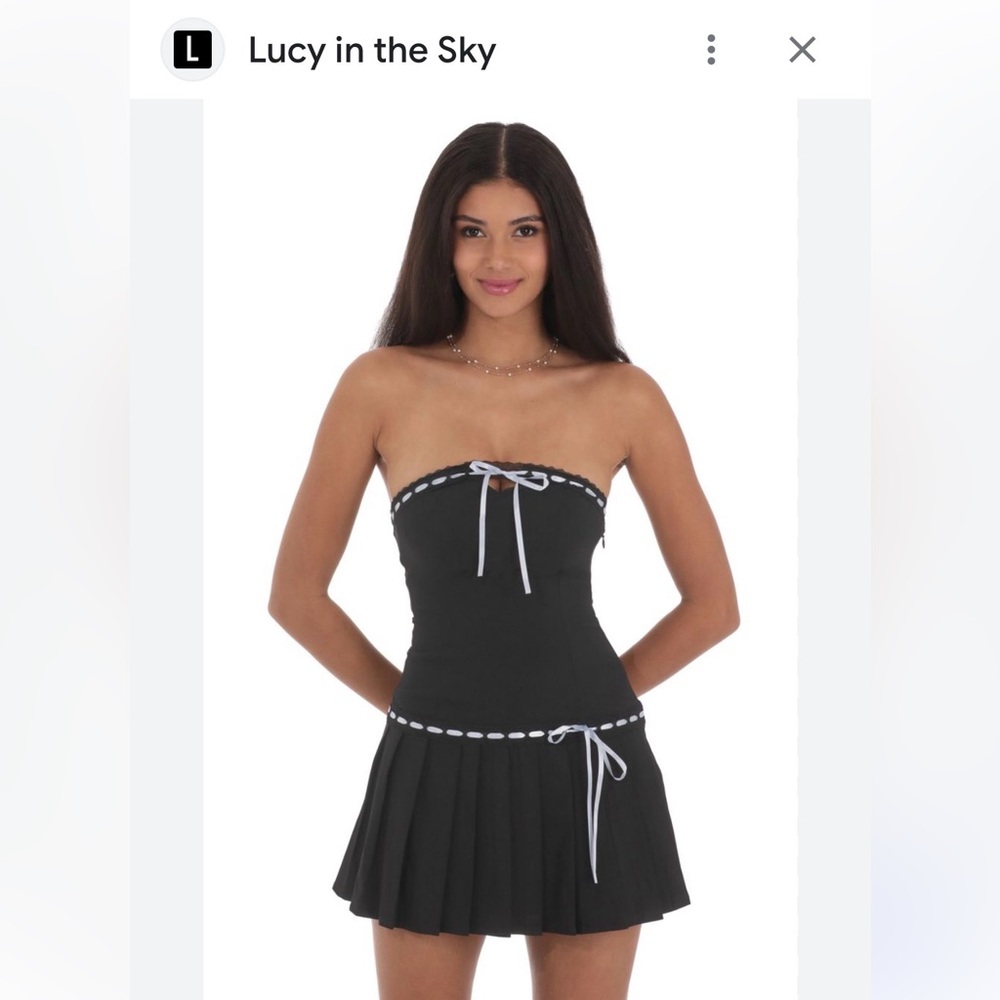 NWT Lucy in the Sky Black Strapless Mini Dress